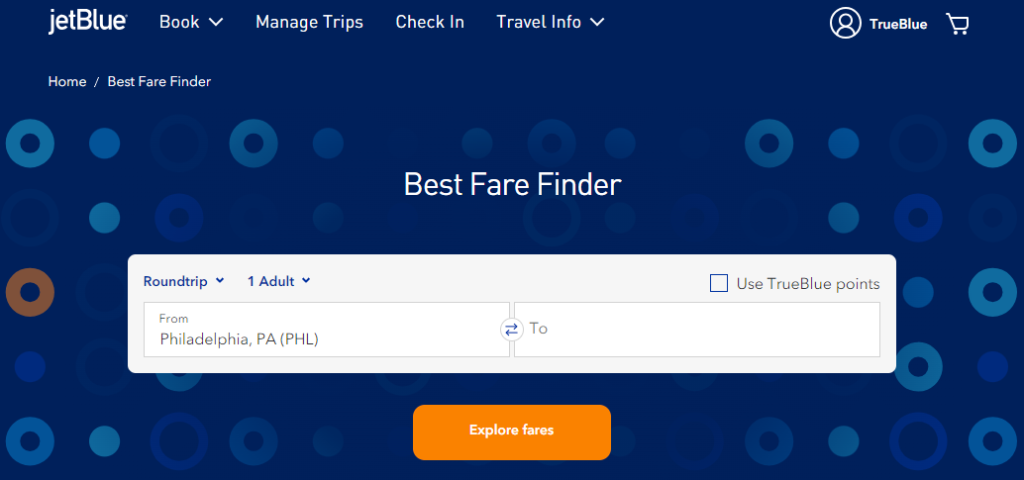 Best Fare Finder on JetBlue